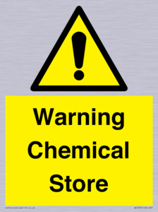 Warning Chemical Store